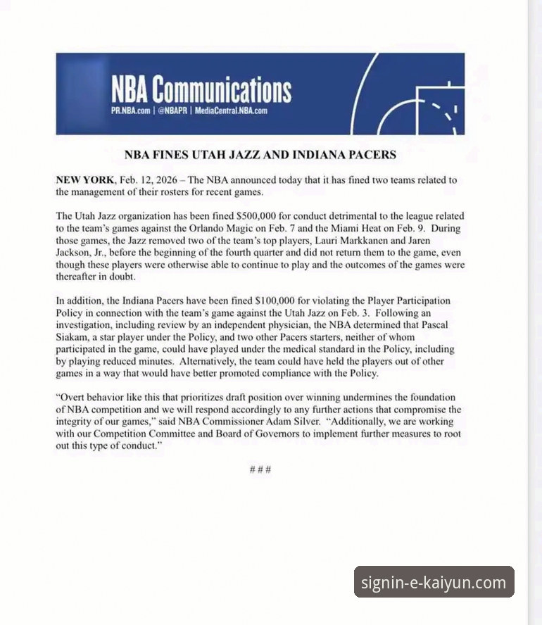 NBA反摆烂新规深度评测：从萧华表态到三套方案，一场关于公平的博弈